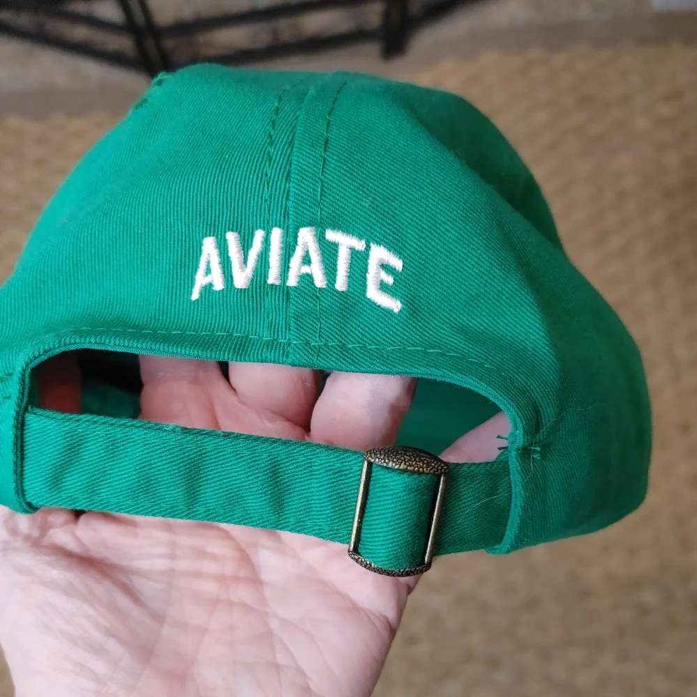 AVIATE GSO AIRPORT Embroidered Classic Dad Cap, Green - Picture 3 of 6